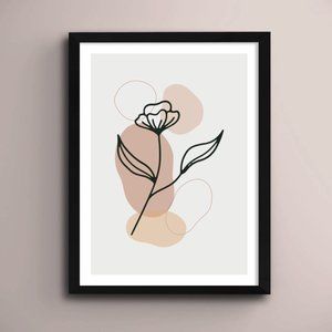 Modern Minimalist Abstract Boho Wall Art Print Home Decor [No Frame]